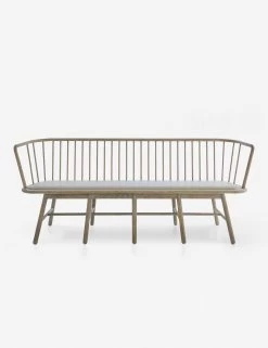 Marissa Bench, Gray Leather