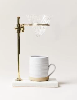 Brass & Marble Pour Over Stand By Farmhouse Pottery
