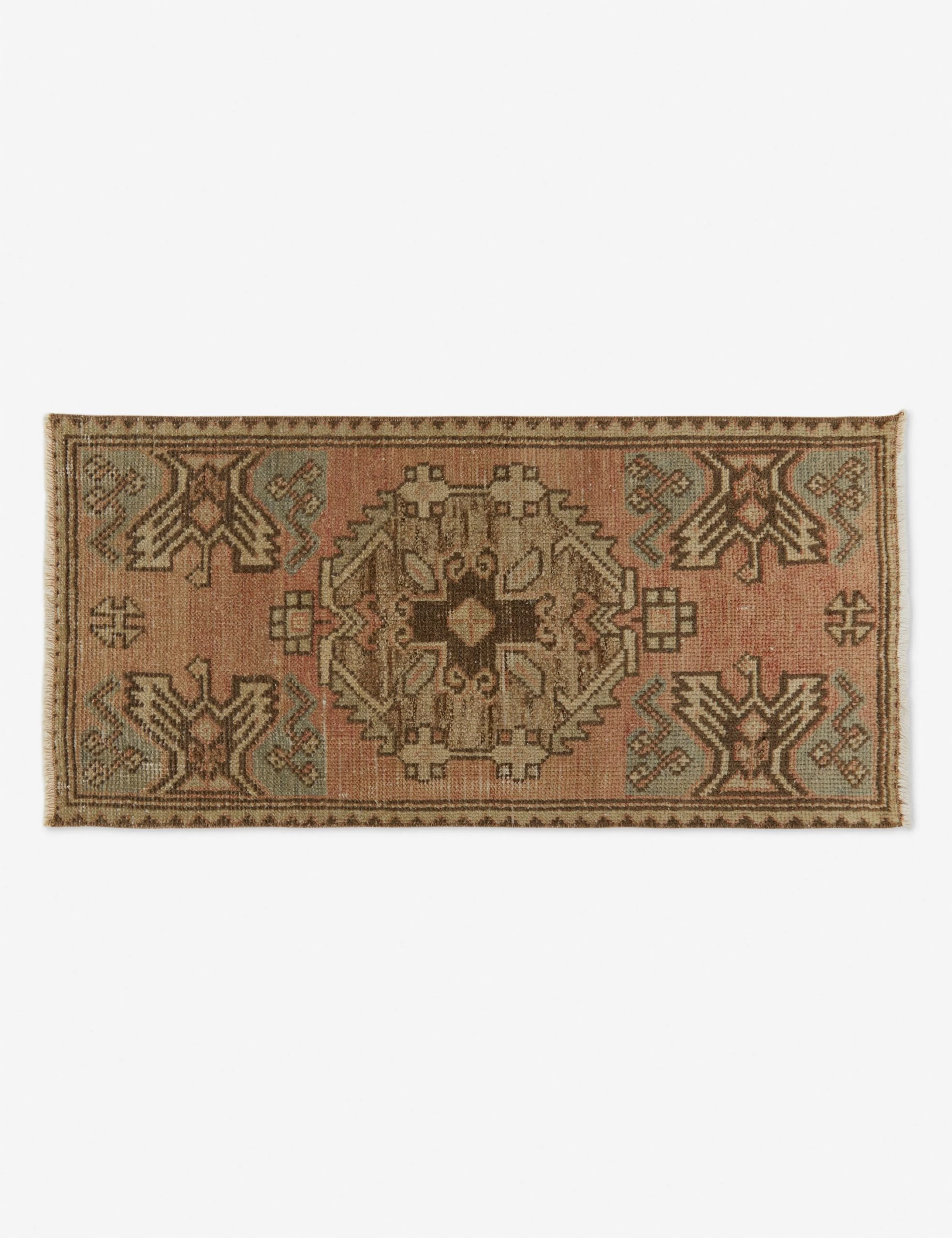 Vintage Turkish Mini Rug No. 104, 1'5" X 3'1"