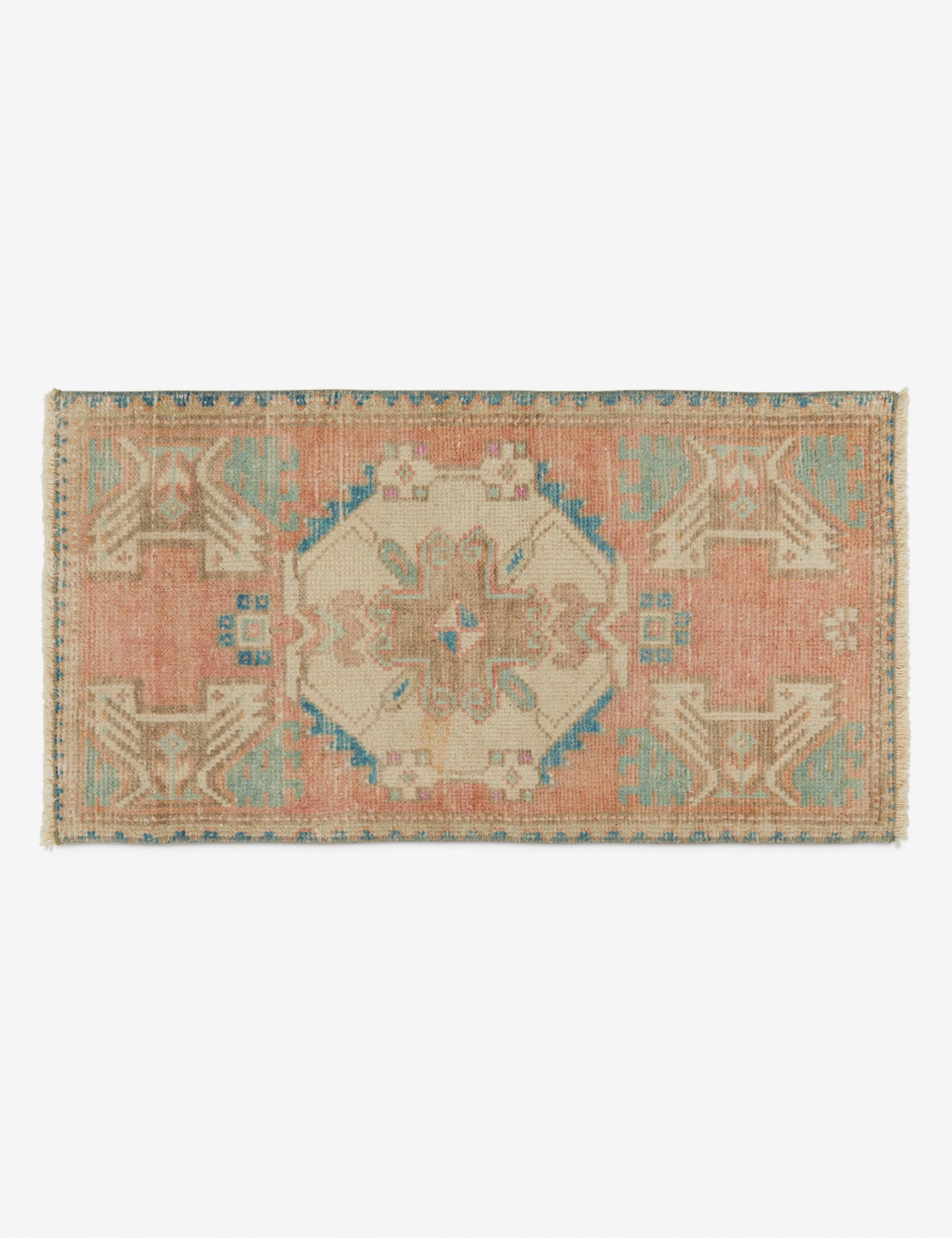 Vintage Turkish Mini Rug No. 159, 1'5" X 2'8"