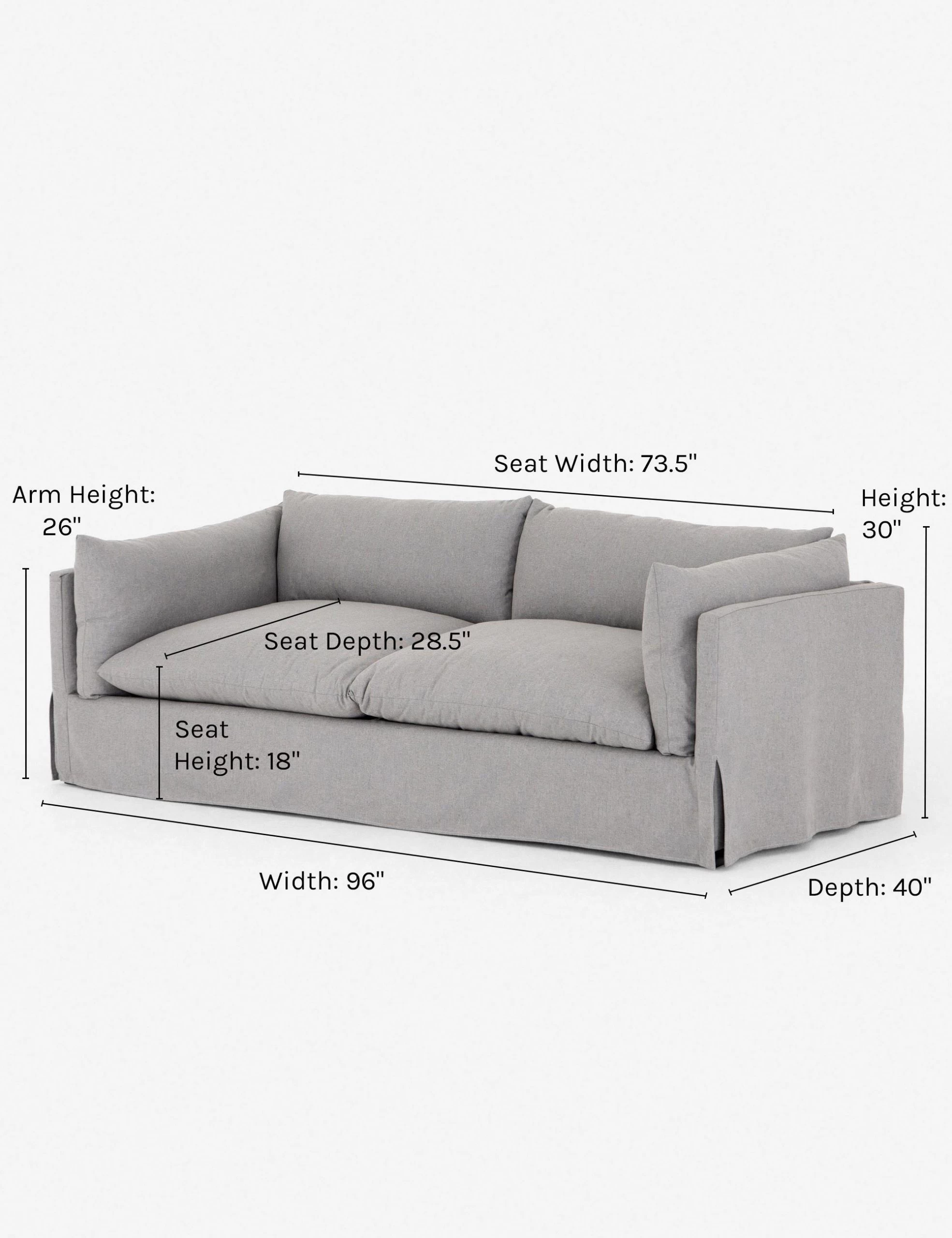 Arlen Slipcover Sofa - Image 18
