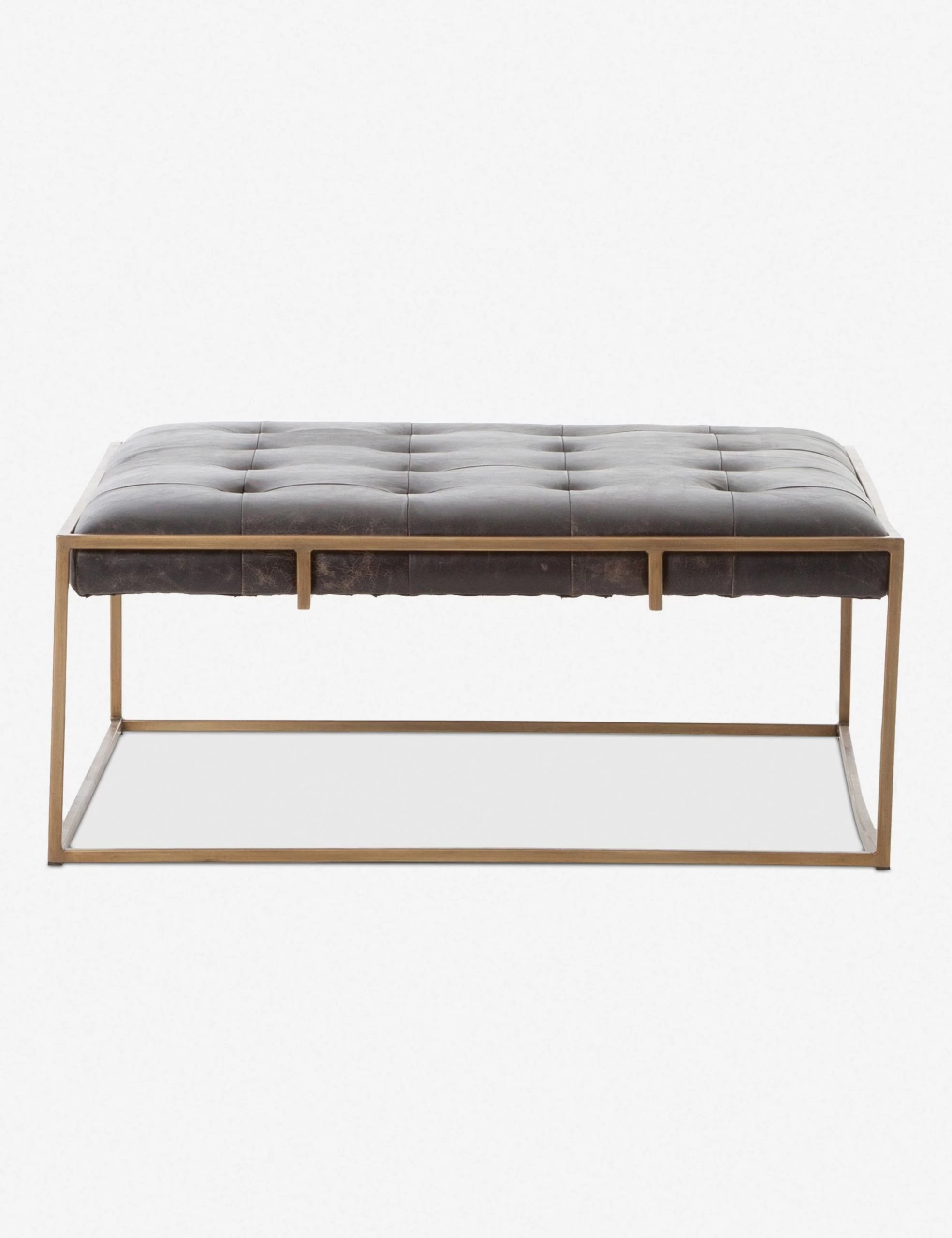 Olwina Square Leather Coffee Table - Image 2