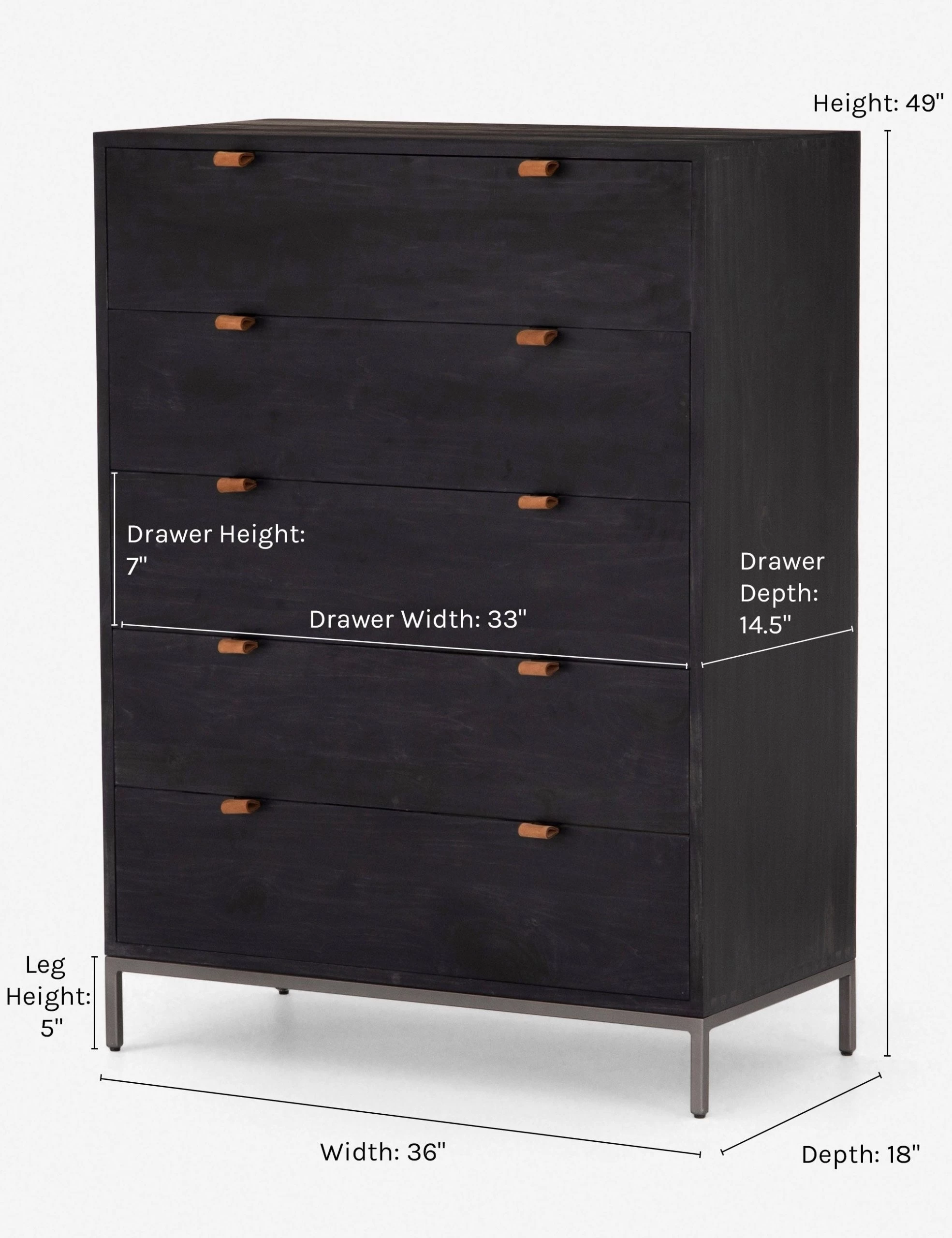 Rosamonde 5-Drawer Dresser - Image 9