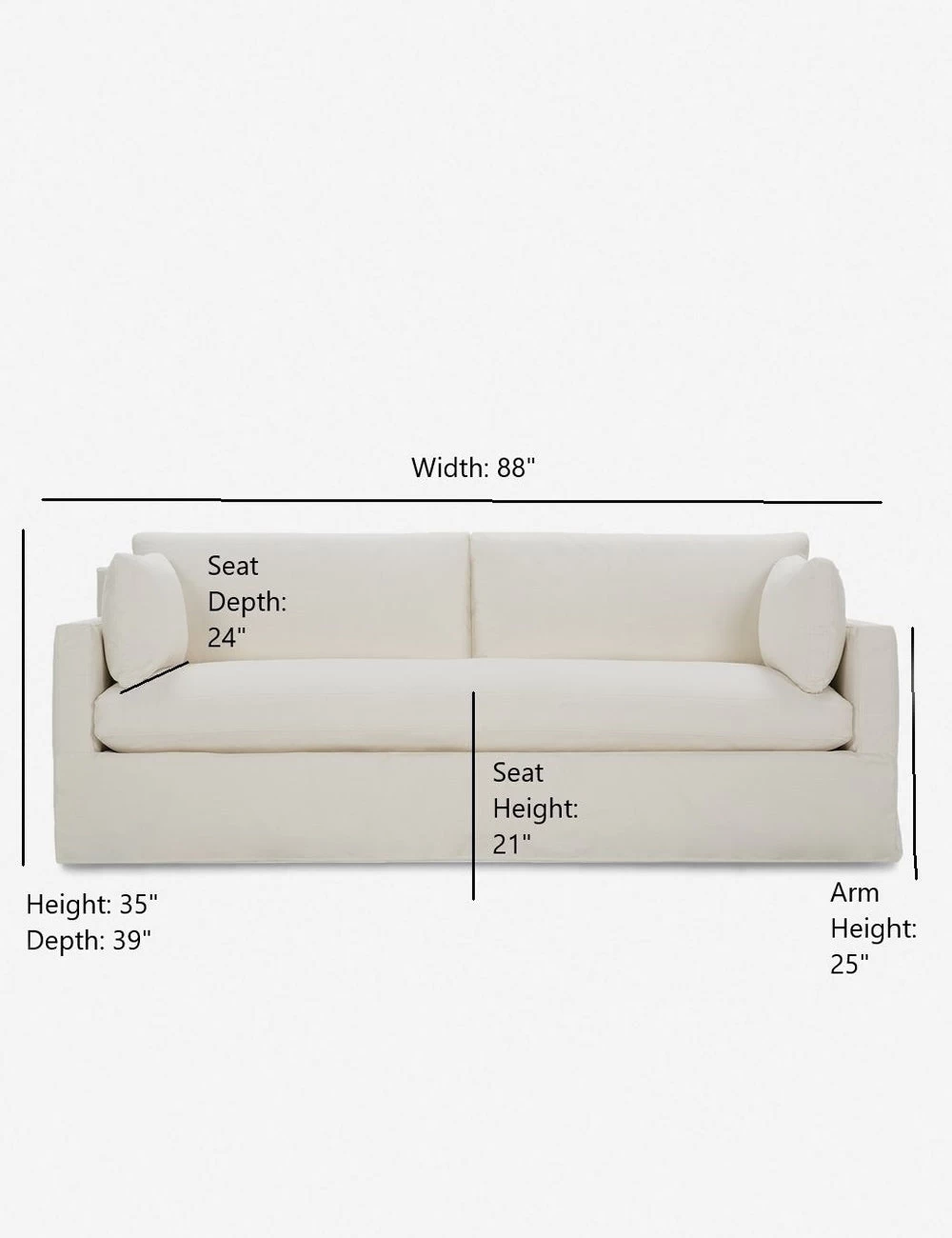Myla Slipcover Sofa - Image 4